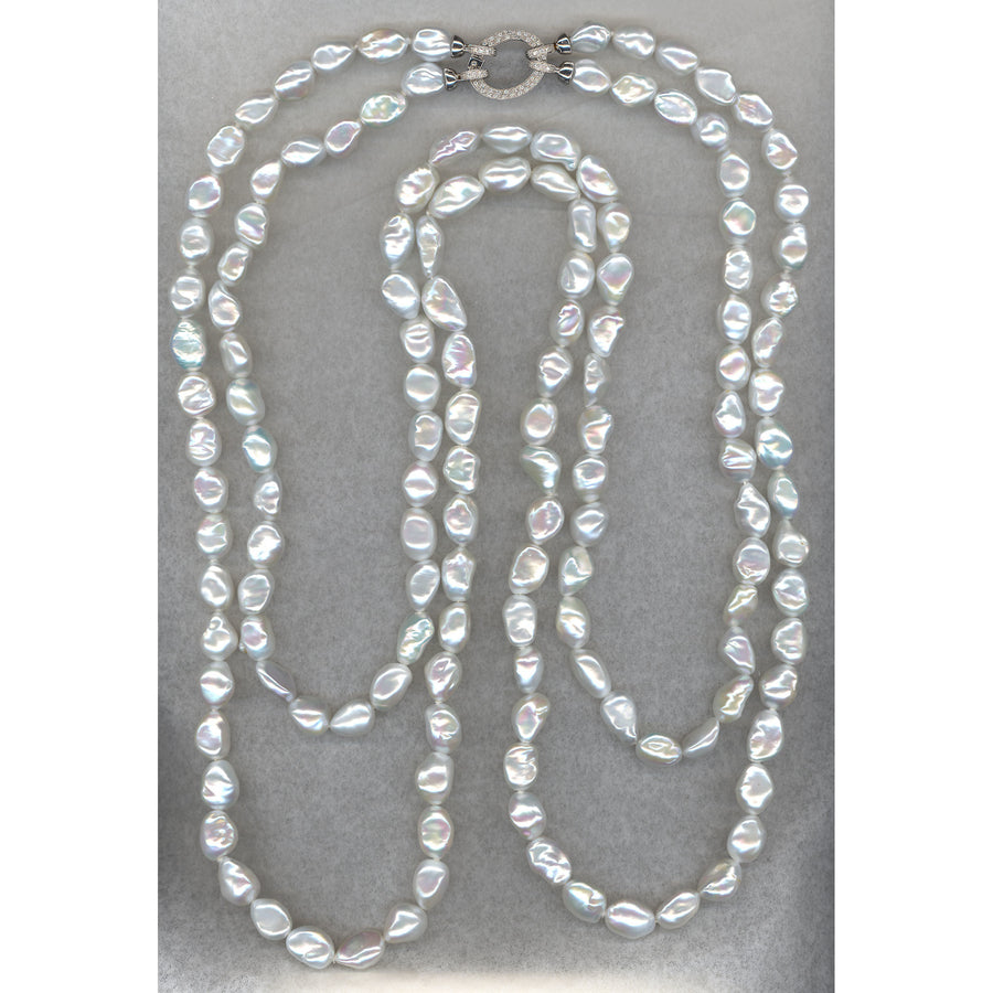 Double Strand Freshwater Keshi Pearl Necklace