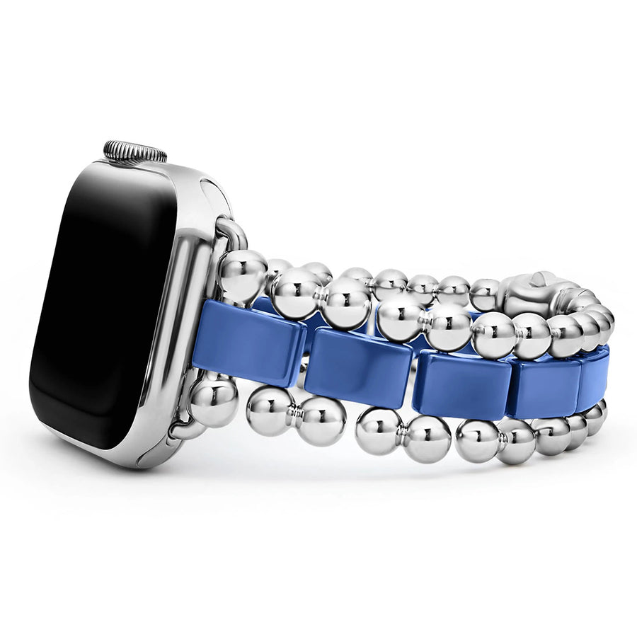 Ultramarine Ceramic and Stainless Steel Watch Bracelet-38-45mm