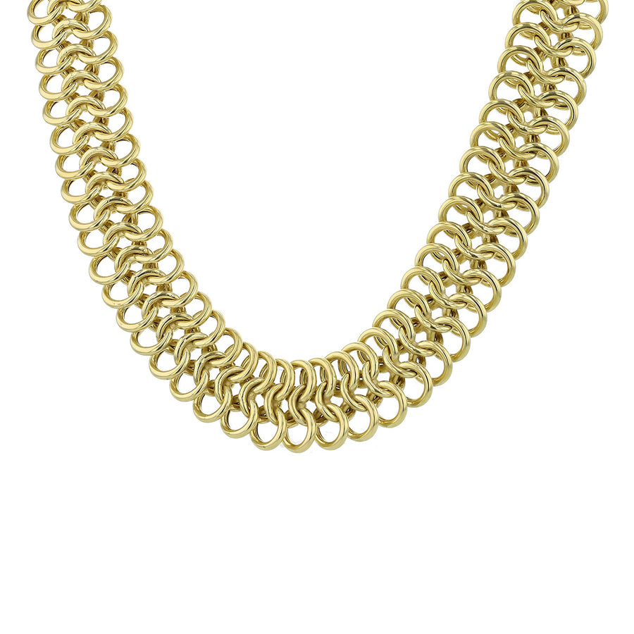 18K Yellow Gold Flat Open Link 18-Inch Necklace