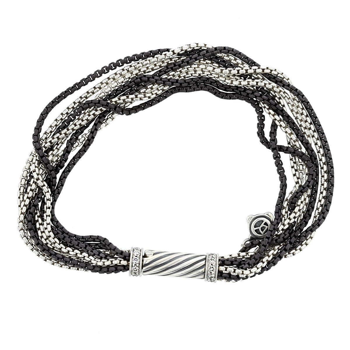 DAVID YURMAN Pearl & Diamond Cable Bracelet - Silver– Wag N' Purr Shop
