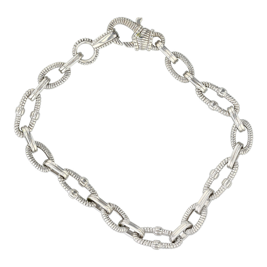 Judith Ripka Sterling Silver Link Bracelet