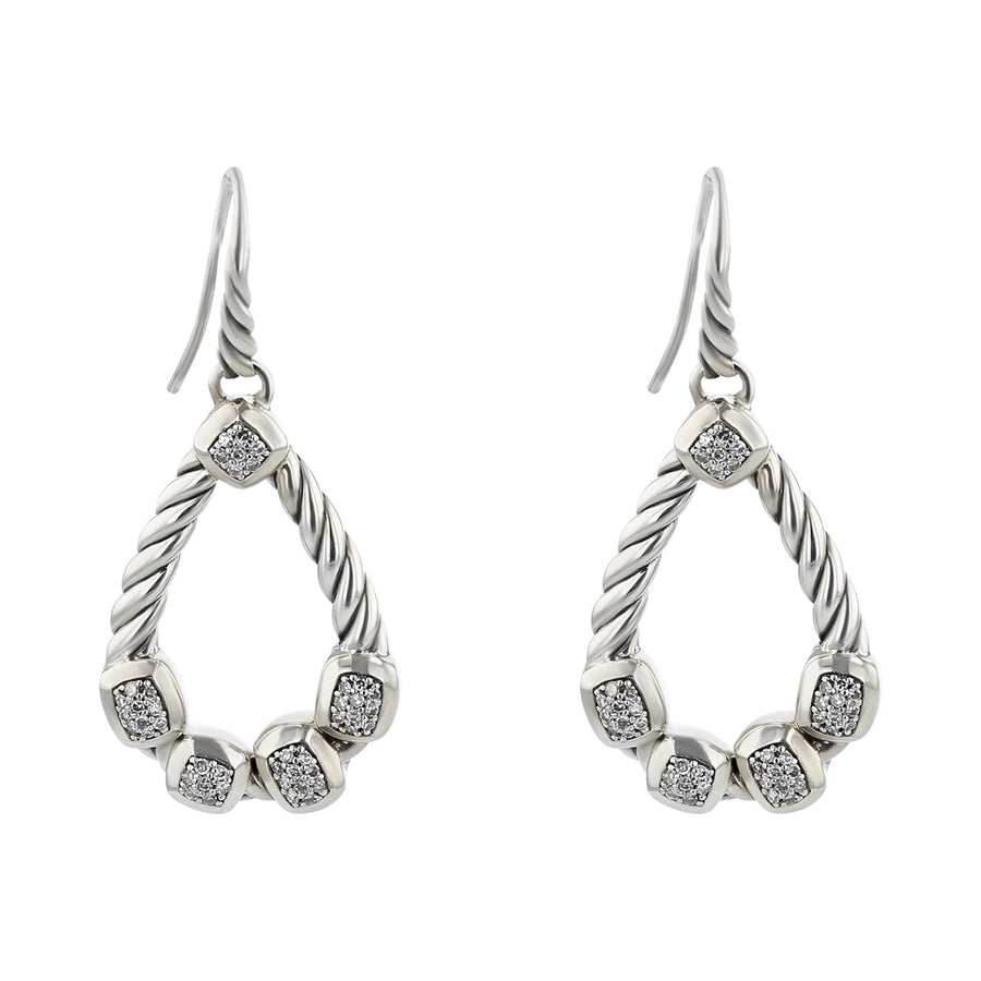 David Yurman Cable Classics Diamond Dangle Earrings