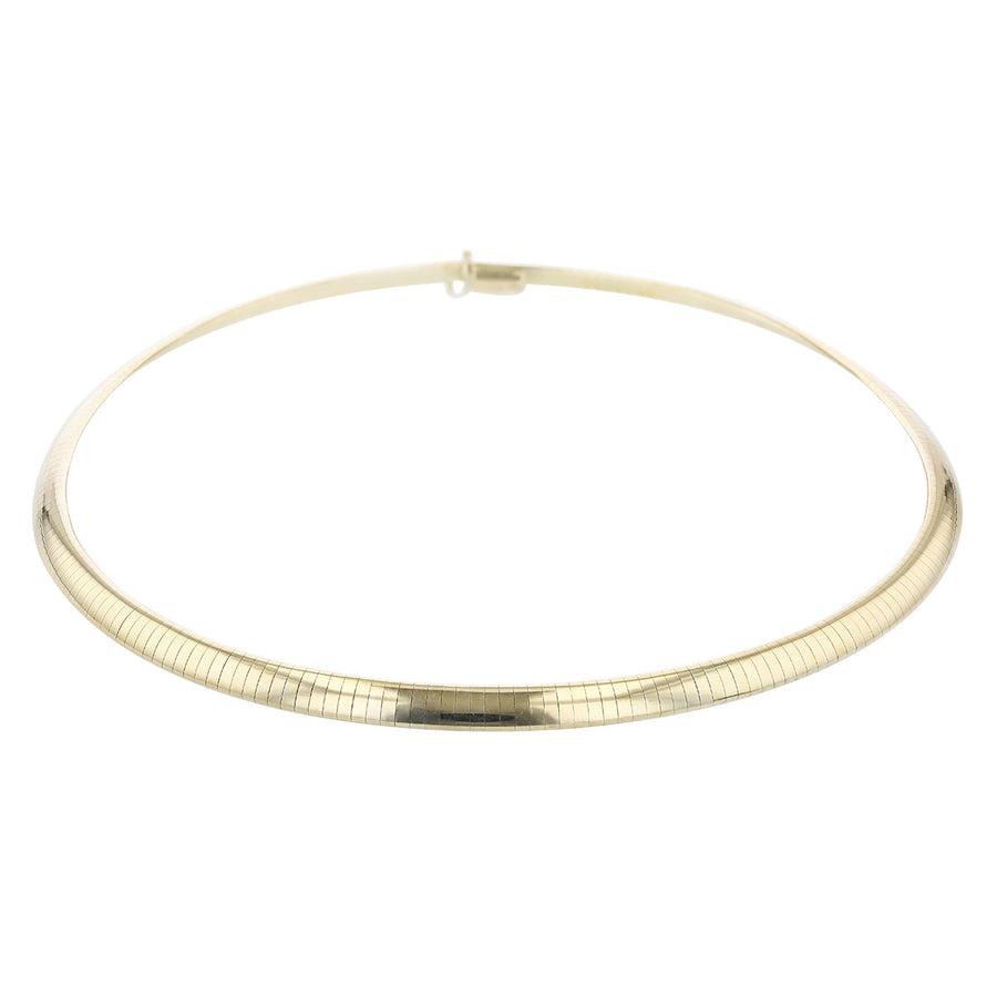 14K Yellow Gold 6mm 18-Inch Omega Necklace