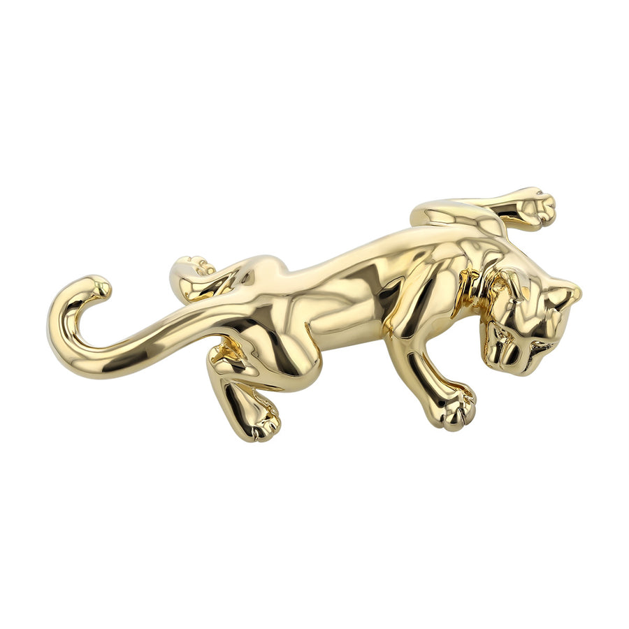 14K Yellow Gold 3-Dimensional Panther Pin