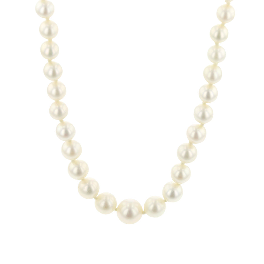 20-Inch Strand of Graduated White Pearls