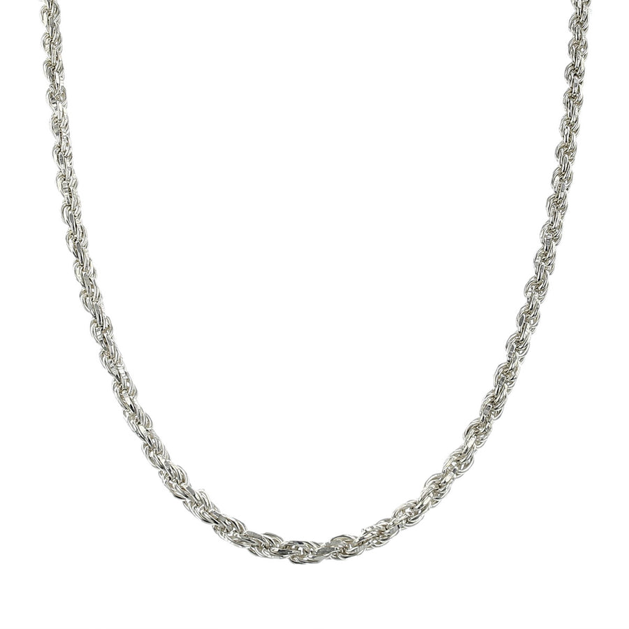 Sterling Silver 28-Inch Twisted Rope Necklace