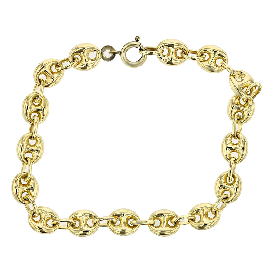 18K Gold Anchor Link 7-Inch Chain Bracelet