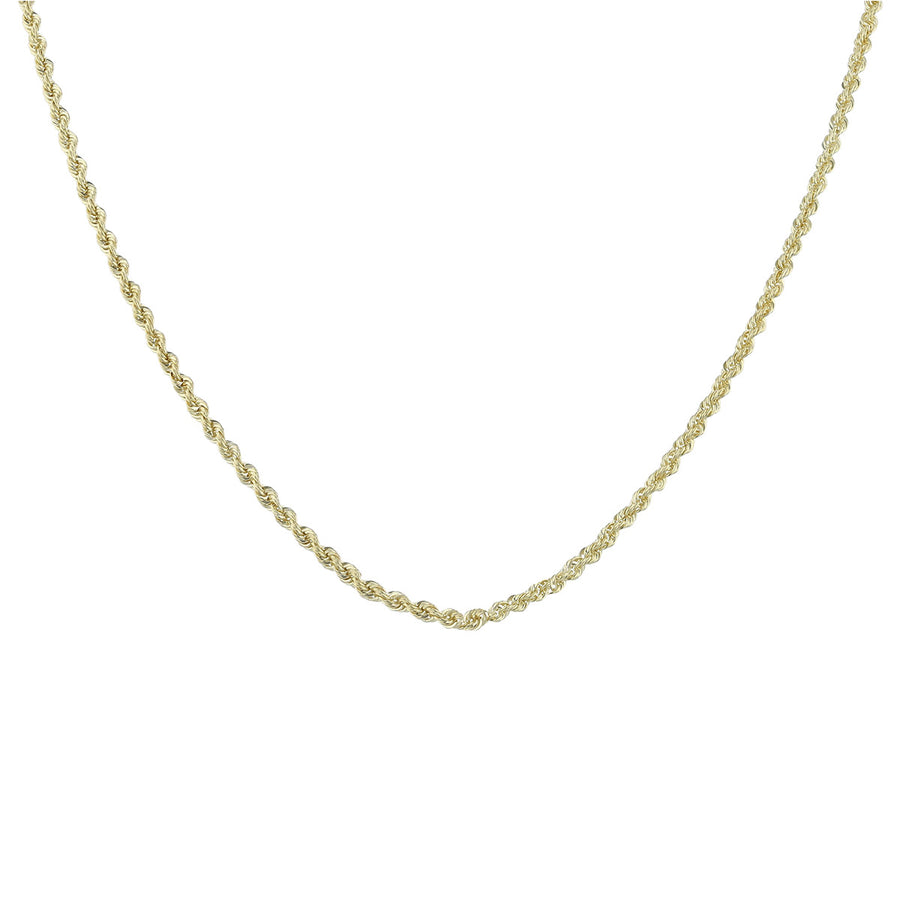 14K Yellow Gold 2mm Twist Rope 18-Inch Necklace