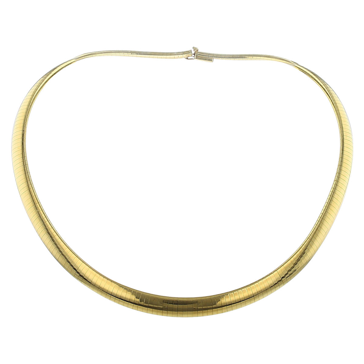 Buy Thick Omega Necklace in 14k Yellow Gold Online in India - Etsy