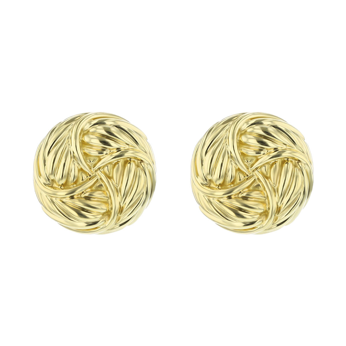 Sterling Silver Large Button Fluted Clip Earrings • PreAdored® Sustainable  Luxury