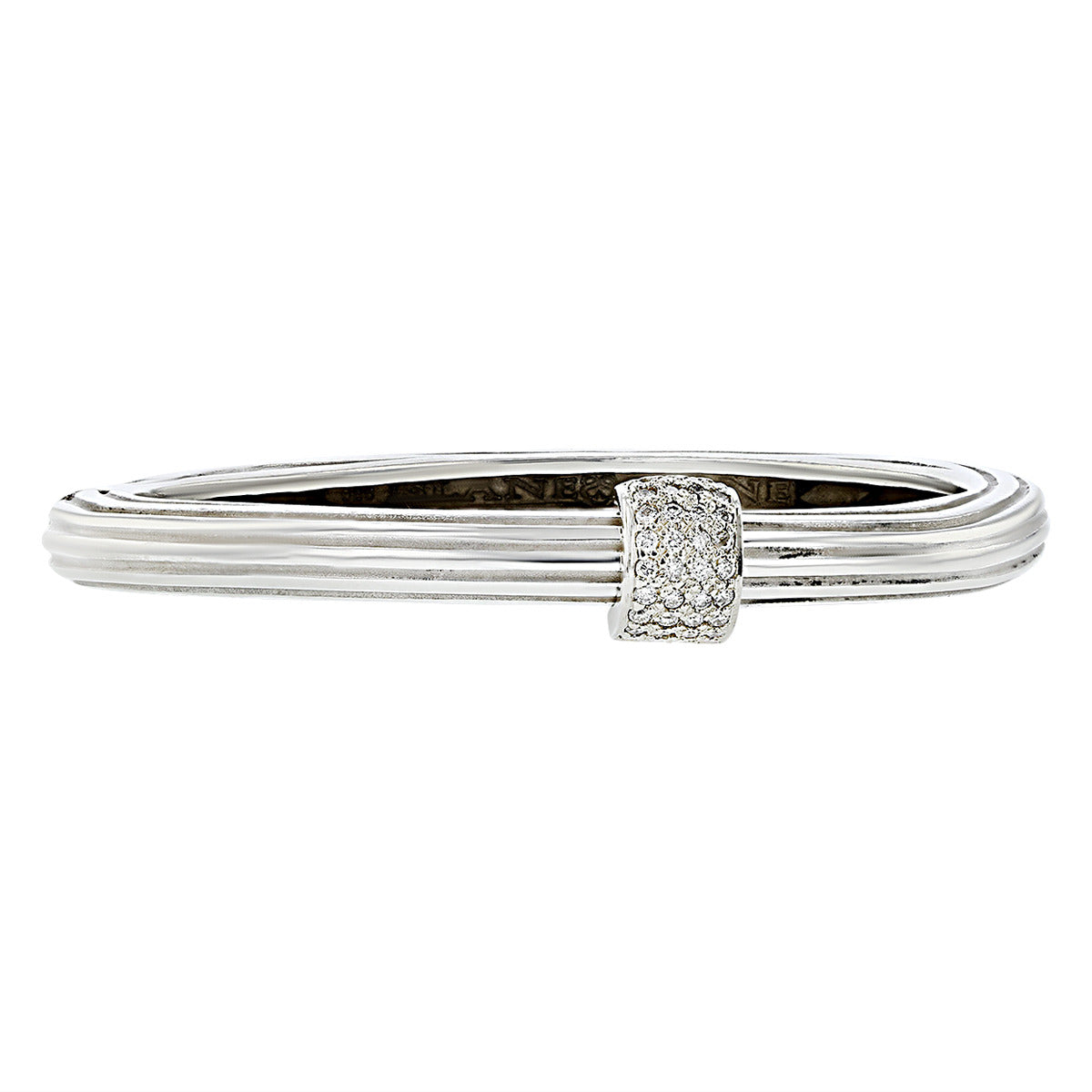 Slane Sterling Silver Diamond Column Bangle Bracelet | Shreve & Co.