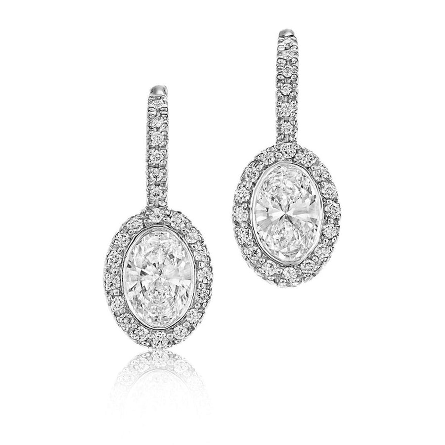Kwiat Oval Diamond Drop Earrings