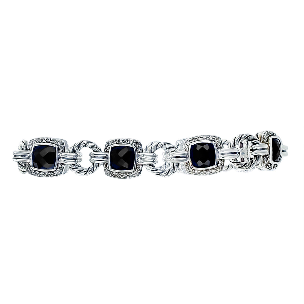 Black onyx deals and diamond bracelet