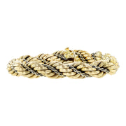 Two-tone 18K Gold Twisted Rope Bracelet