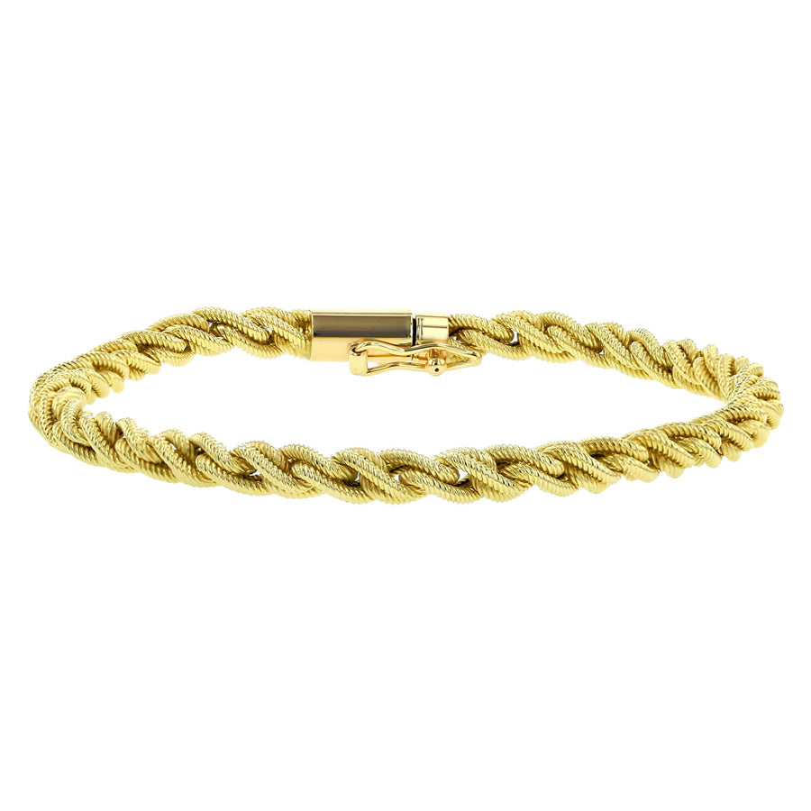 14K Yellow Gold Twist Rope Bracelet