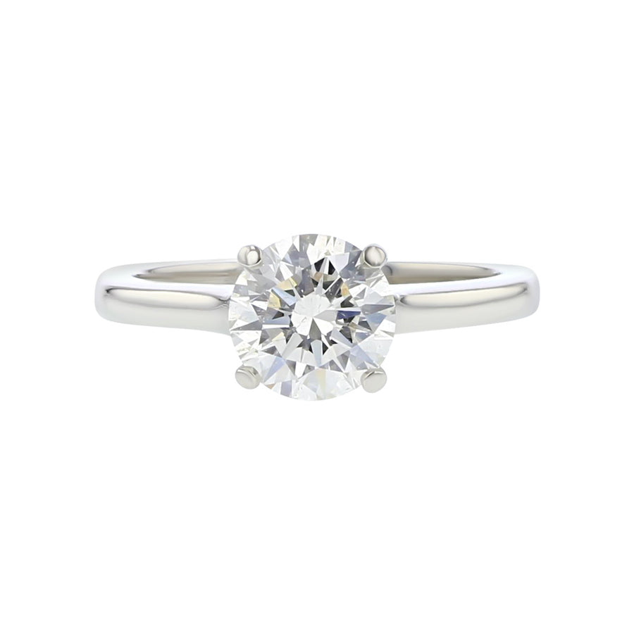 Platinum Brilliant Diamond Solitaire Engagement Ring