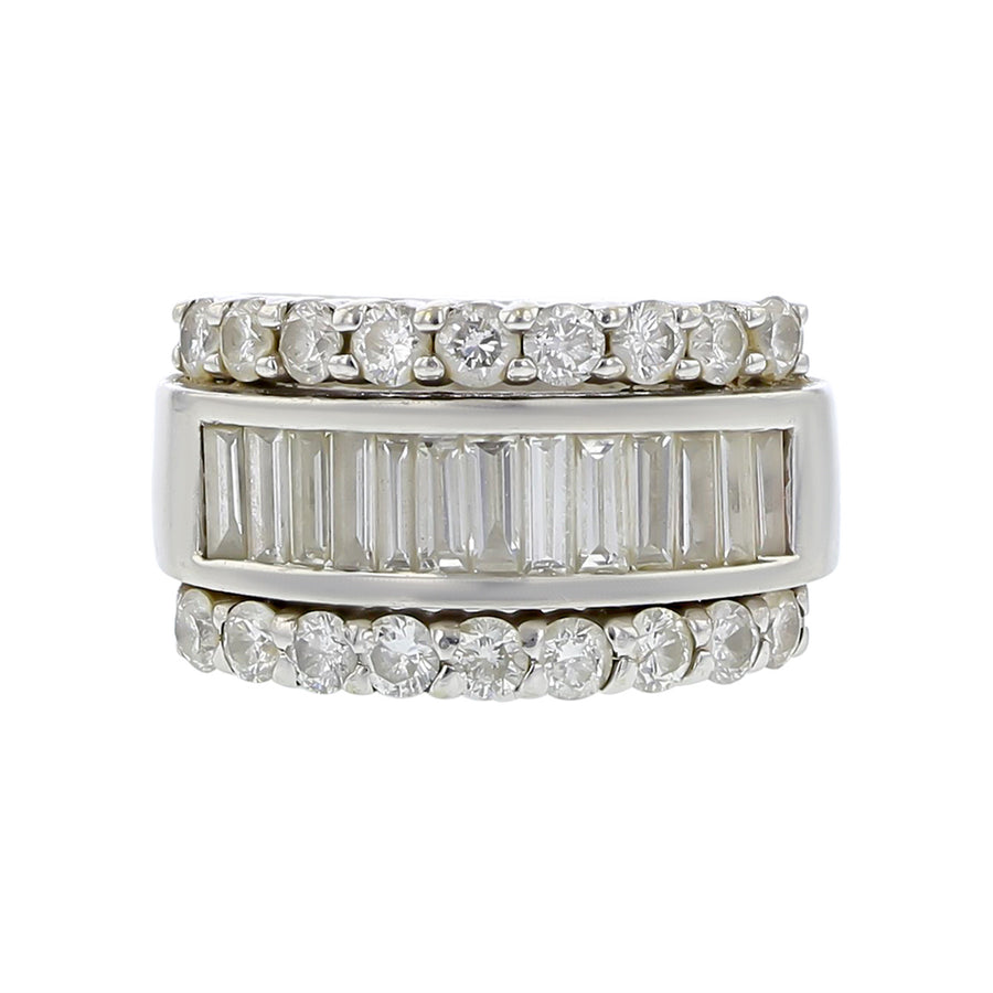 Platinum and 14K Gold Diamond Eternity Ring