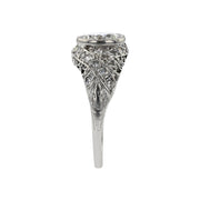 Platinum Bezel-set Brilliant Diamond Engagement Ring