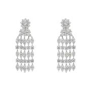 Platinum Diamond Chandelier Drop Earrings