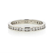 Platinum Channel-Set Diamond Wedding Band