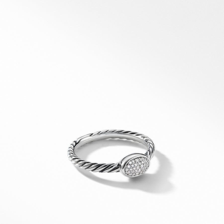 Cable Collectibles Oval Ring with Diamonds