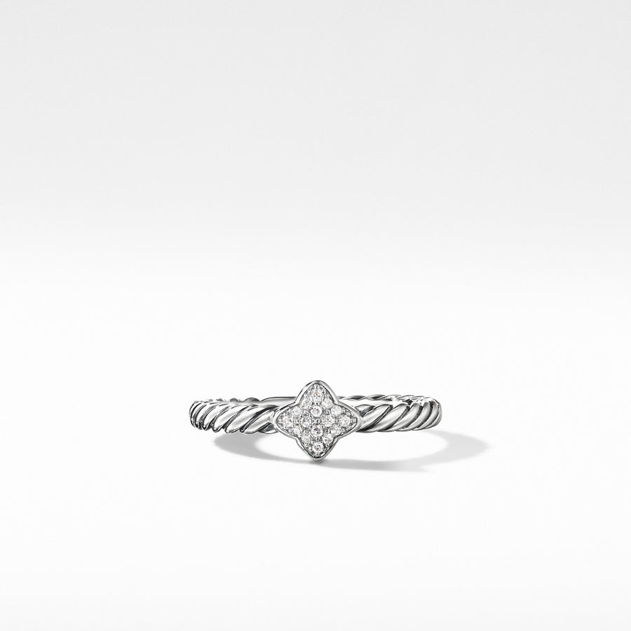 Quatrefoil Ring with Diamonds
