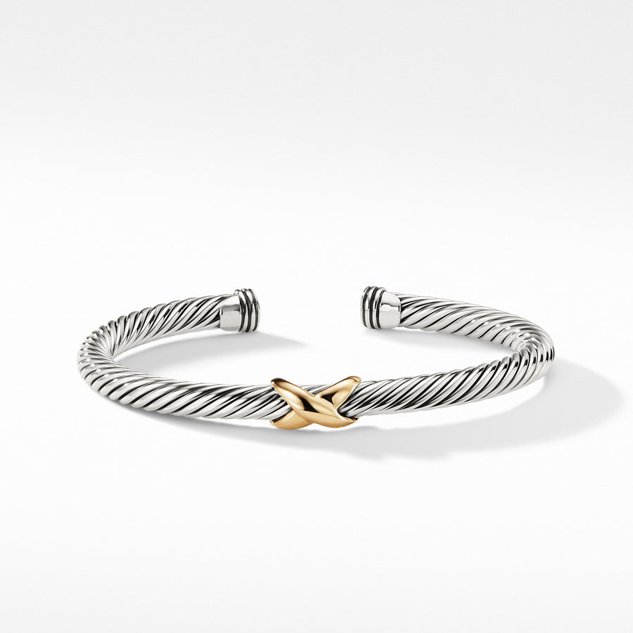 X Bracelet with Gold