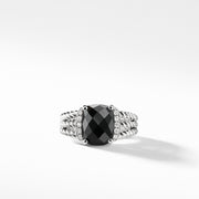 Petite Wheaton Ring with Black Onyx and Diamonds