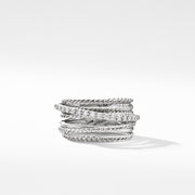 The Crossover Collection Wide Ring with Diamonds