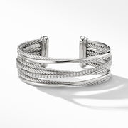 Four-Row Cuff Bracelet with Diamonds