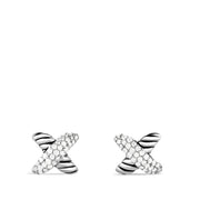 X Earrings with Diamonds