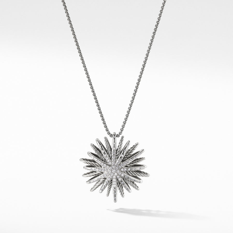Starburst Large Pendant Necklace with Diamonds