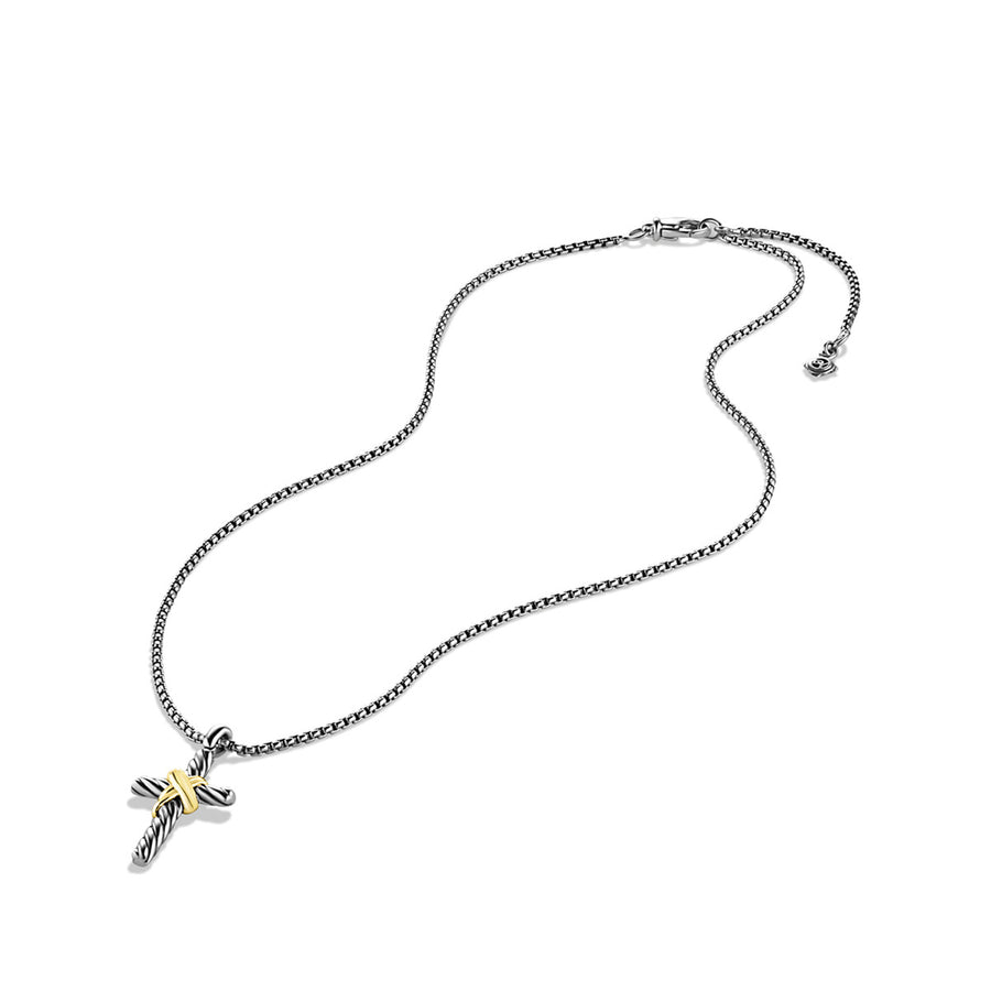 X Cross Necklace with Gold