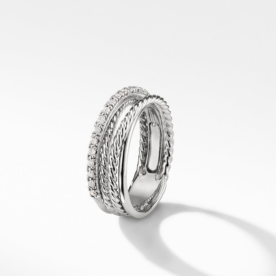 The Crossover Collection Ring with Diamonds