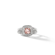Petite Albion Ring with Morganite and Diamonds