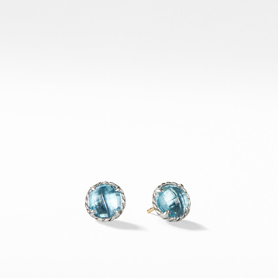 Chatelaine Earrings with Blue Topaz