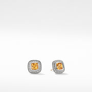 Petite Albion Earrings with Citrine and Diamonds