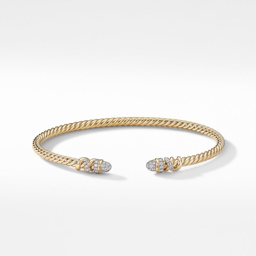 Petite Helena Bracelet in 18K Yellow Gold with Pave Diamond