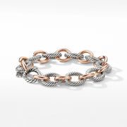 Oval Link Chain Bracelet in 18K Rose Gold
