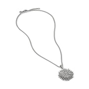 Starburst Pendant in Sterling Silver with Pave Diamonds