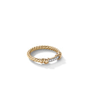 Petite Helena Wrap Ring in 18K Yellow Gold with Pave Diamonds
