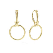 Double Circle Gold Earring Set