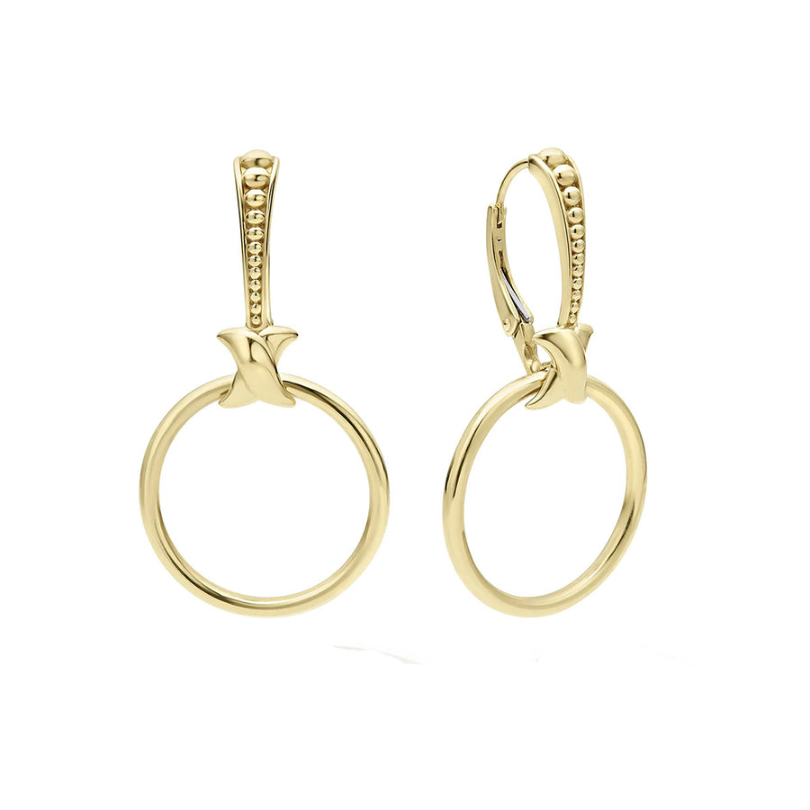 Double Circle Gold Earring Set