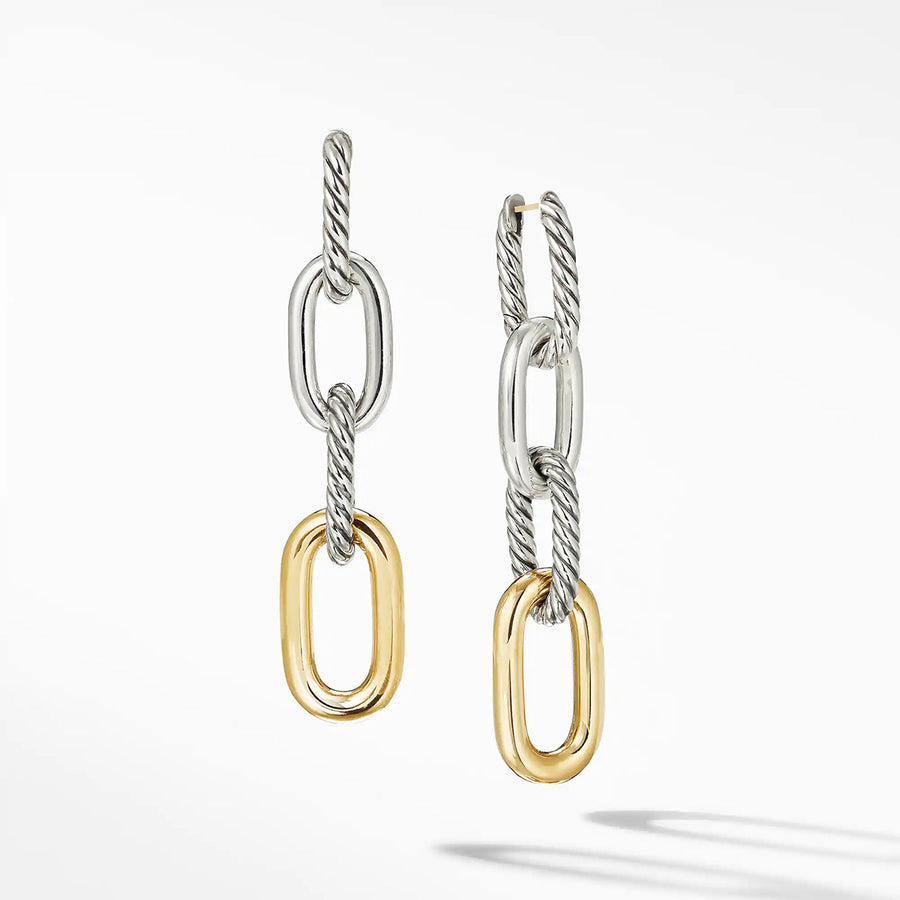 Chain Drop Earrings with 18K Yellow Gold