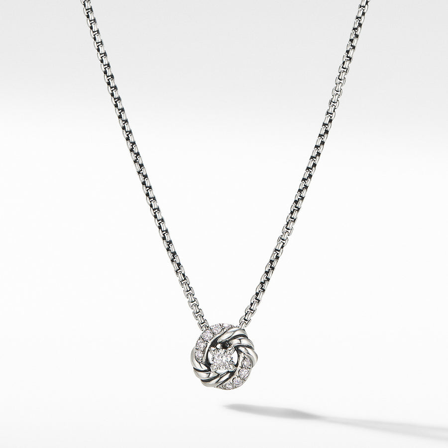 Petite Infinity Pendant Necklace with Diamonds