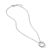 Petite Infinity Pendant Necklace with Pave Diamonds