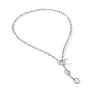 DY Madison Three Ring Chain Necklace in Sterling Silver