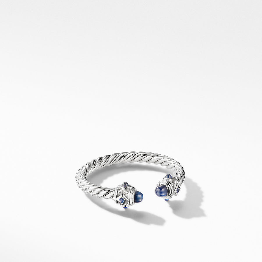 Renaissance Color Ring in 18K White Gold with Blue Sapphires