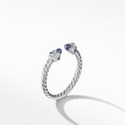 Renaissance Color Ring in 18K White Gold with Blue Sapphires