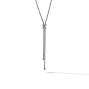 Petite X Lariat Y Necklace with Pave Diamonds